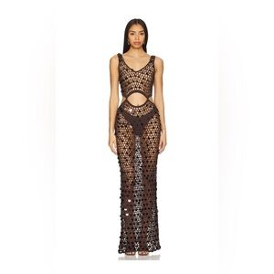 Superdown, Brown Crochet cover up NWT